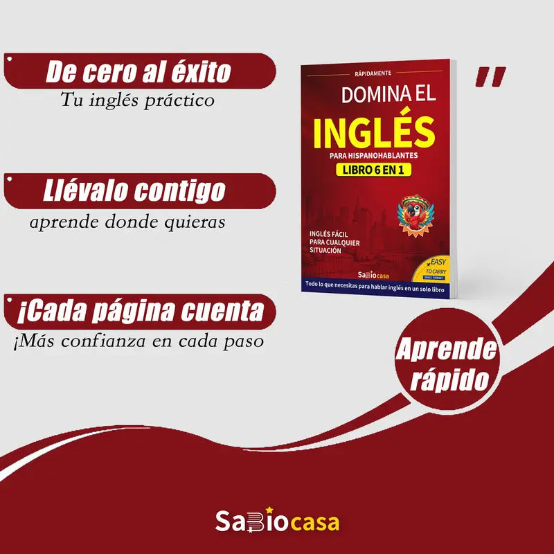Domina el Inglés: Libro 6 en 1 para Hispanohablantes